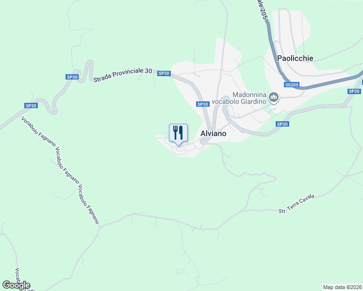 map of restaurants, bars, coffee shops, grocery stores, and more near 25 Via Vittorio Emanuele in Alviano