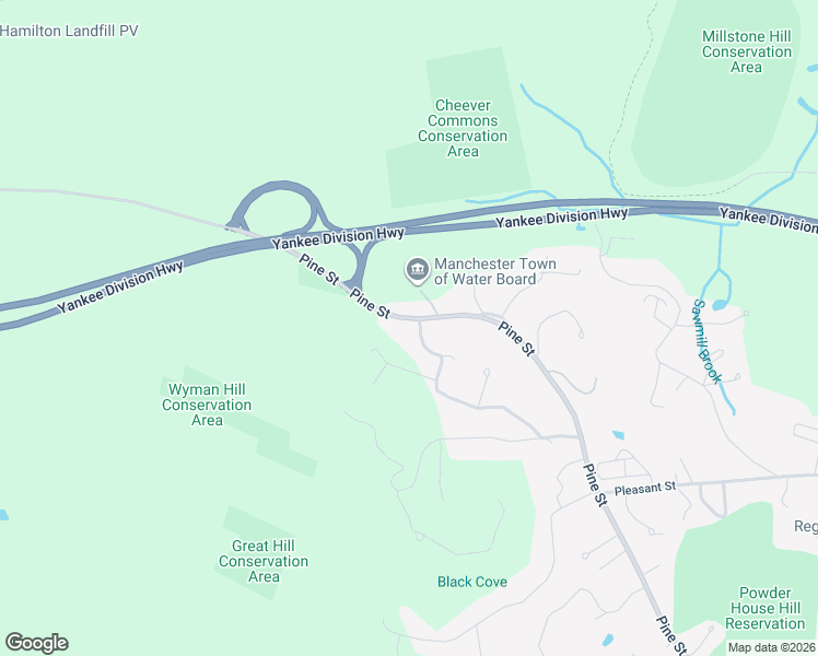 map of restaurants, bars, coffee shops, grocery stores, and more near 164 Pine St in Manchester