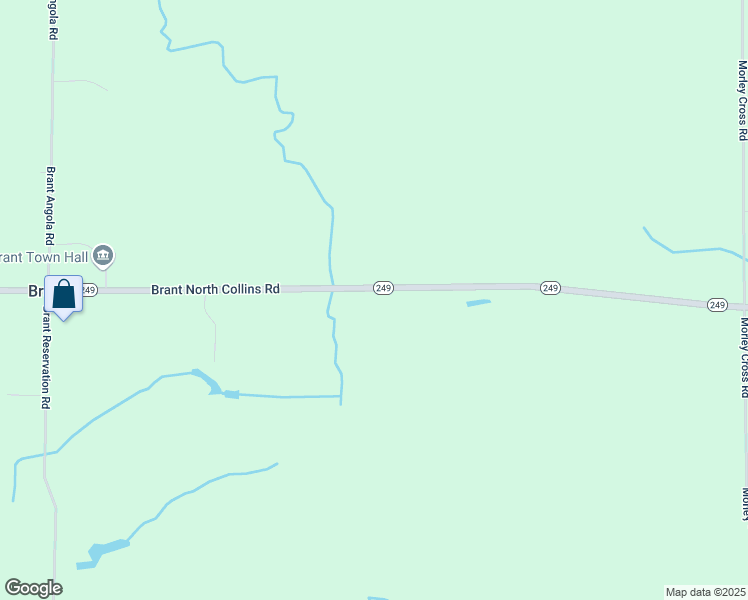 map of restaurants, bars, coffee shops, grocery stores, and more near 1401 Brant North Collins Road in North Collins
