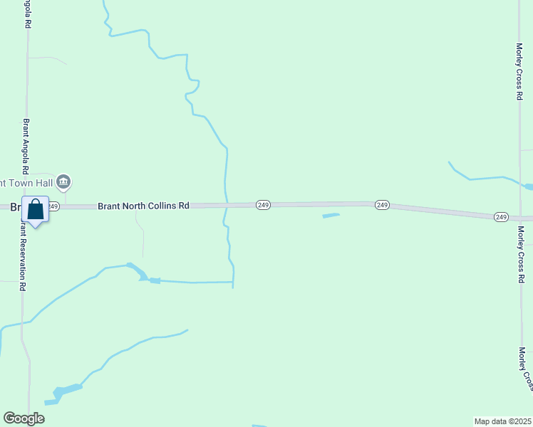 map of restaurants, bars, coffee shops, grocery stores, and more near 1401 Brant North Collins Road in North Collins
