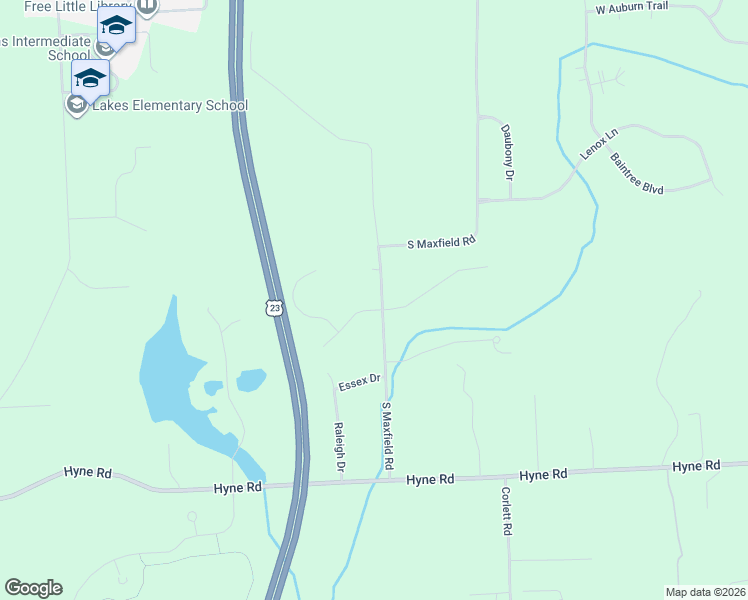 map of restaurants, bars, coffee shops, grocery stores, and more near 1188 South Maxfield Road in Brighton