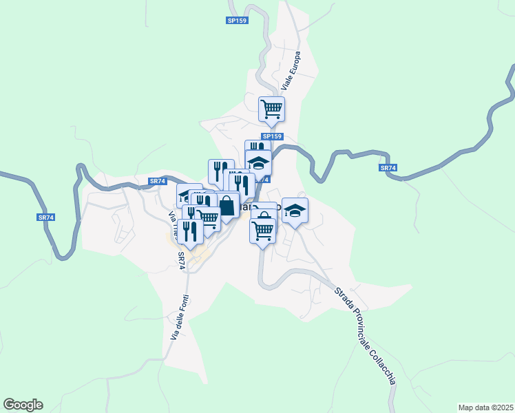 map of restaurants, bars, coffee shops, grocery stores, and more near 7 Via Martiri della Libertà in Manciano