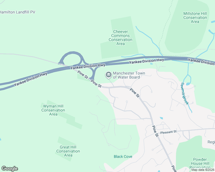 map of restaurants, bars, coffee shops, grocery stores, and more near 164 Pine Street in Manchester-by-the-Sea
