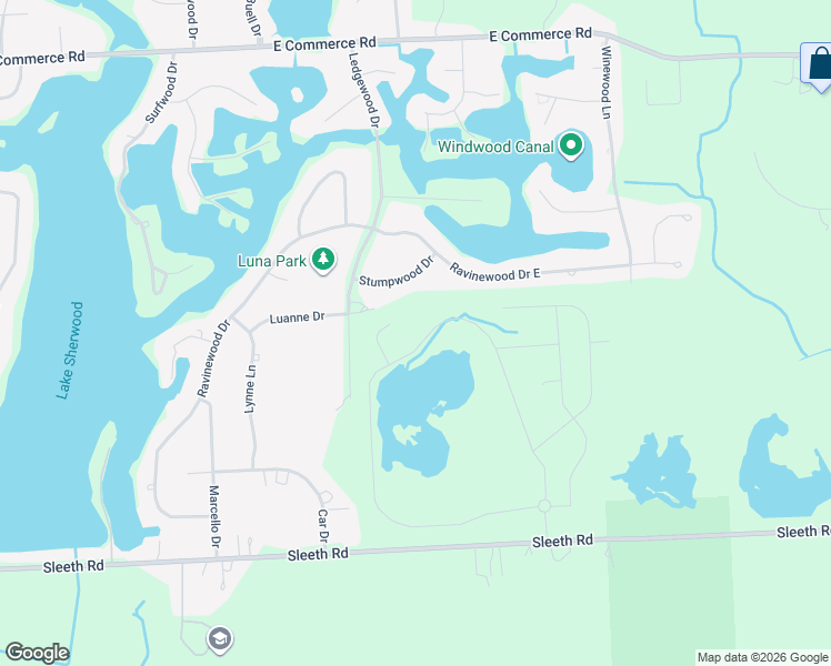 map of restaurants, bars, coffee shops, grocery stores, and more near 4400-4598 Treeline Court in Commerce charter Township