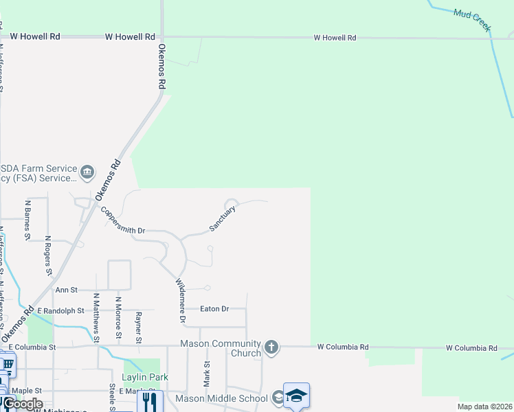 map of restaurants, bars, coffee shops, grocery stores, and more near 908 Sanctuary in Mason