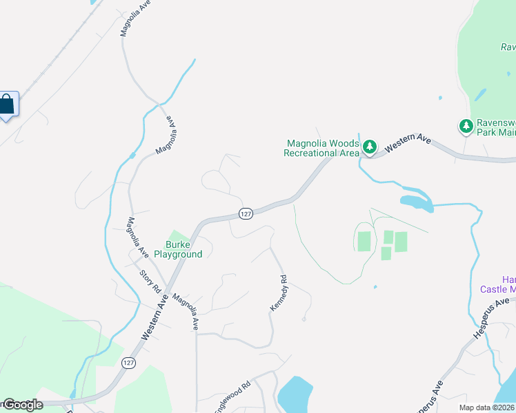 map of restaurants, bars, coffee shops, grocery stores, and more near 621 Western Avenue in Gloucester