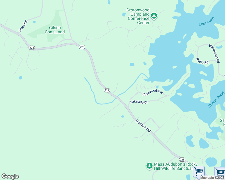 map of restaurants, bars, coffee shops, grocery stores, and more near 499A Boston Road in Groton