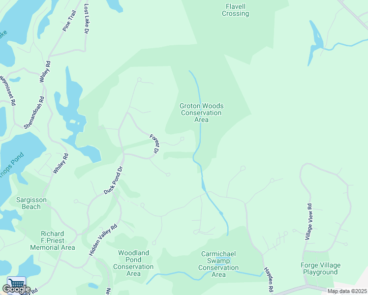 map of restaurants, bars, coffee shops, grocery stores, and more near 22 Winding Way in Groton