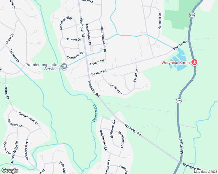 map of restaurants, bars, coffee shops, grocery stores, and more near 27 Journey Ln in Glenmont