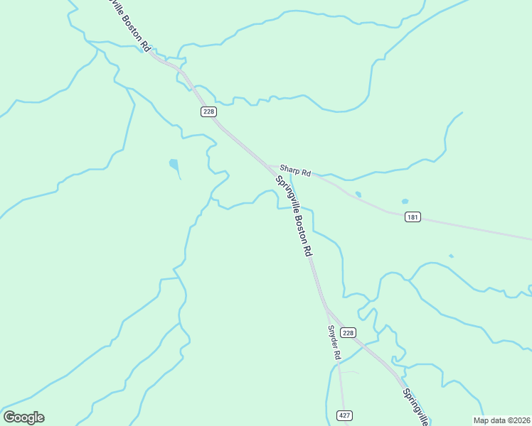 map of restaurants, bars, coffee shops, grocery stores, and more near 10726 Springville Boston Road in Springville