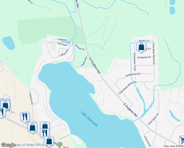 map of restaurants, bars, coffee shops, grocery stores, and more near 574 Hilltop Drive in Howell