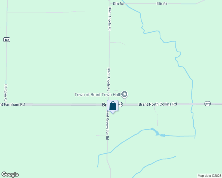 map of restaurants, bars, coffee shops, grocery stores, and more near 10727 Brant Angola Road in North Collins