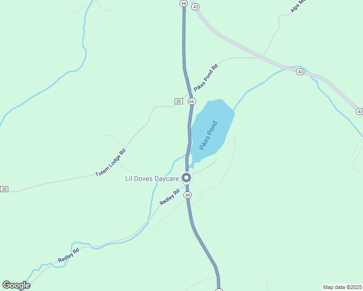 map of restaurants, bars, coffee shops, grocery stores, and more near 7669 New York 66 in Averill Park