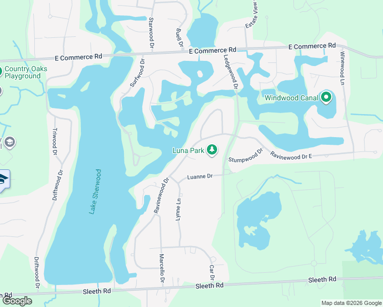 map of restaurants, bars, coffee shops, grocery stores, and more near 4779 Ravinewood Drive in Commerce Charter Township