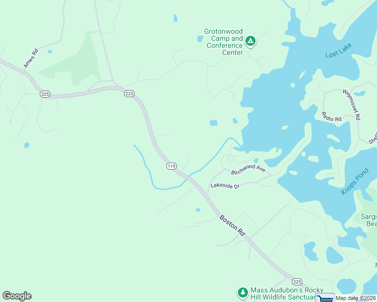 map of restaurants, bars, coffee shops, grocery stores, and more near Brook Avenue in Groton