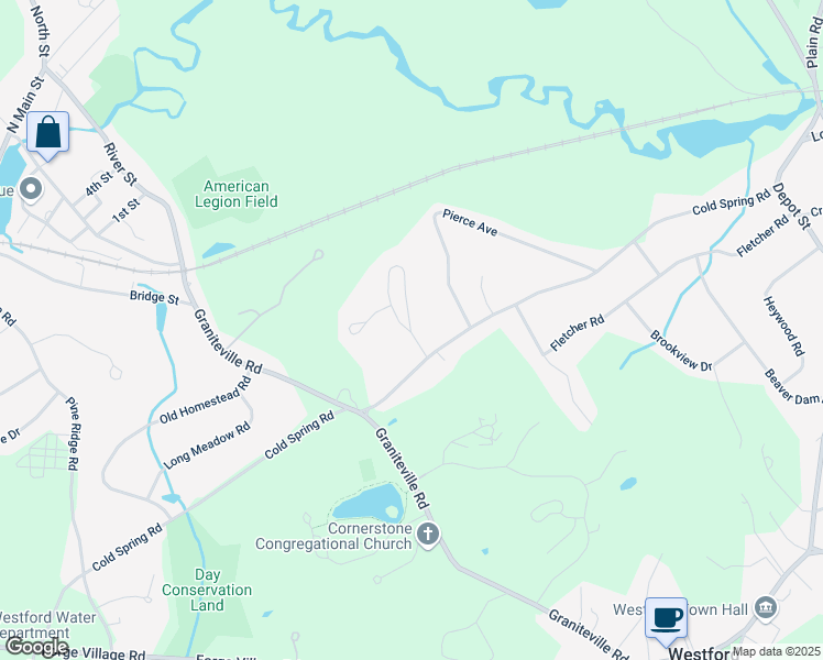 map of restaurants, bars, coffee shops, grocery stores, and more near 99 Hyacinth Dr in Westford