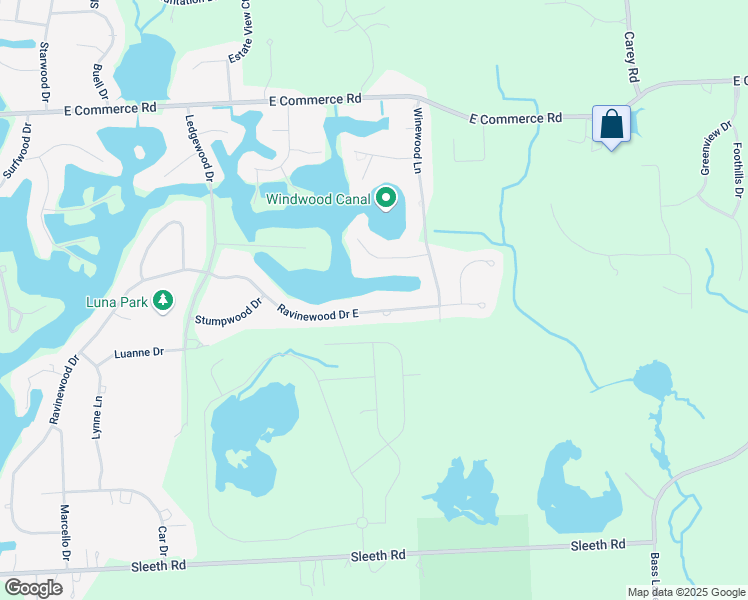map of restaurants, bars, coffee shops, grocery stores, and more near 2924 Ravinewood Drive East in Oakland County