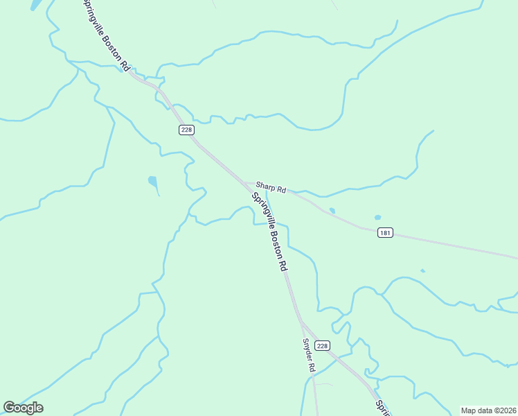 map of restaurants, bars, coffee shops, grocery stores, and more near 10726 Springville Boston Road in Springville
