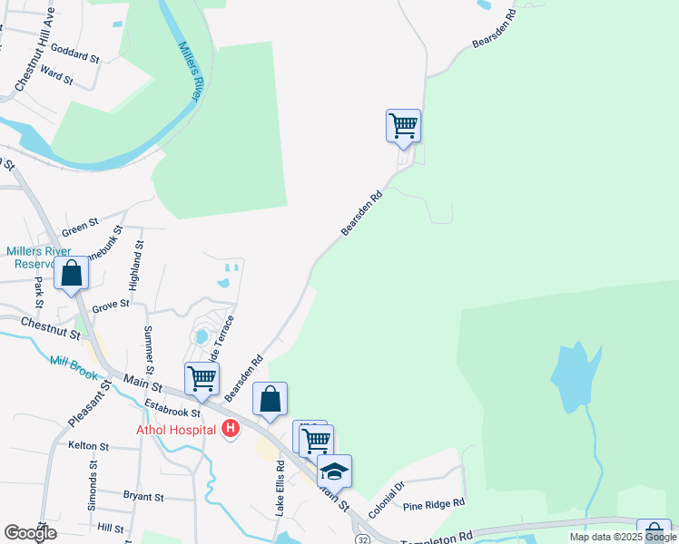 map of restaurants, bars, coffee shops, grocery stores, and more near 377 Bearsden Road in Athol