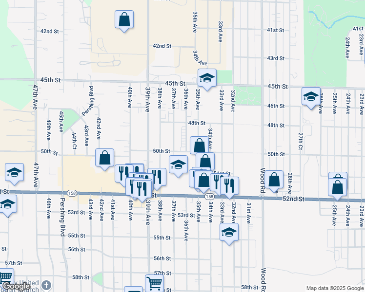 map of restaurants, bars, coffee shops, grocery stores, and more near in Kenosha