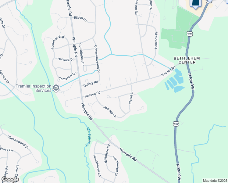 map of restaurants, bars, coffee shops, grocery stores, and more near 48 Voyage Drive in Glenmont