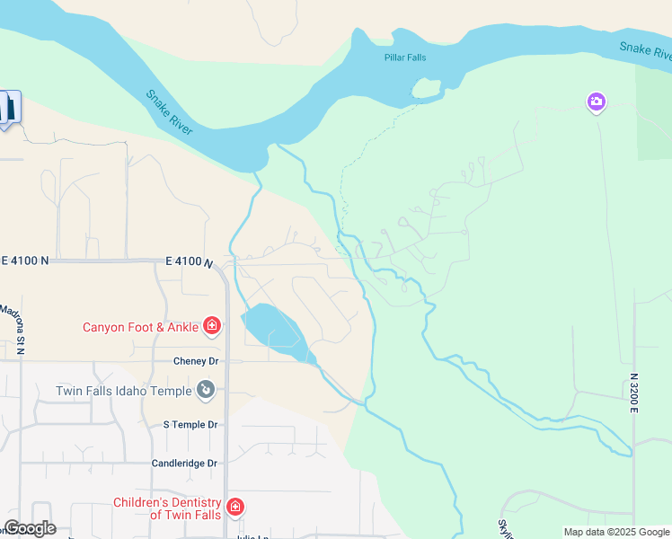 map of restaurants, bars, coffee shops, grocery stores, and more near 2436 Pole Line Road East in Twin Falls