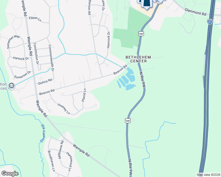 map of restaurants, bars, coffee shops, grocery stores, and more near 62 Beacon Road in Glenmont