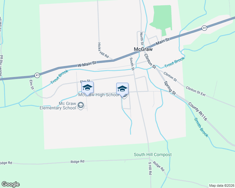 map of restaurants, bars, coffee shops, grocery stores, and more near 8 West Avenue in McGraw
