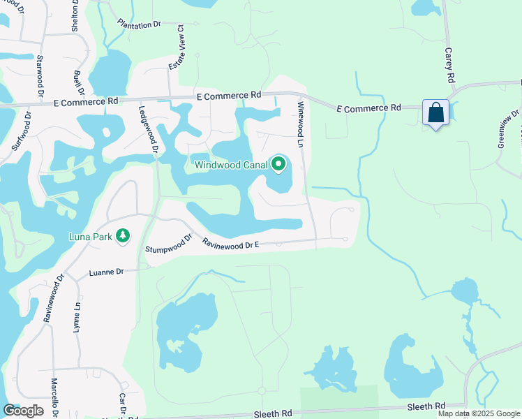 map of restaurants, bars, coffee shops, grocery stores, and more near 2924 Ravinewood Drive East in Commerce Charter Township