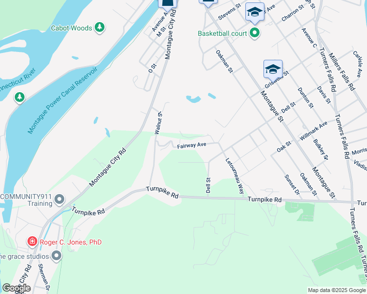 map of restaurants, bars, coffee shops, grocery stores, and more near 605 Fairway Ave in Montague