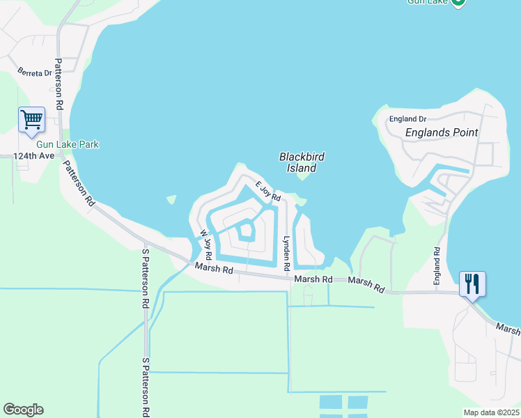 map of restaurants, bars, coffee shops, grocery stores, and more near 12765 Blue Lagoon Road in Shelbyville