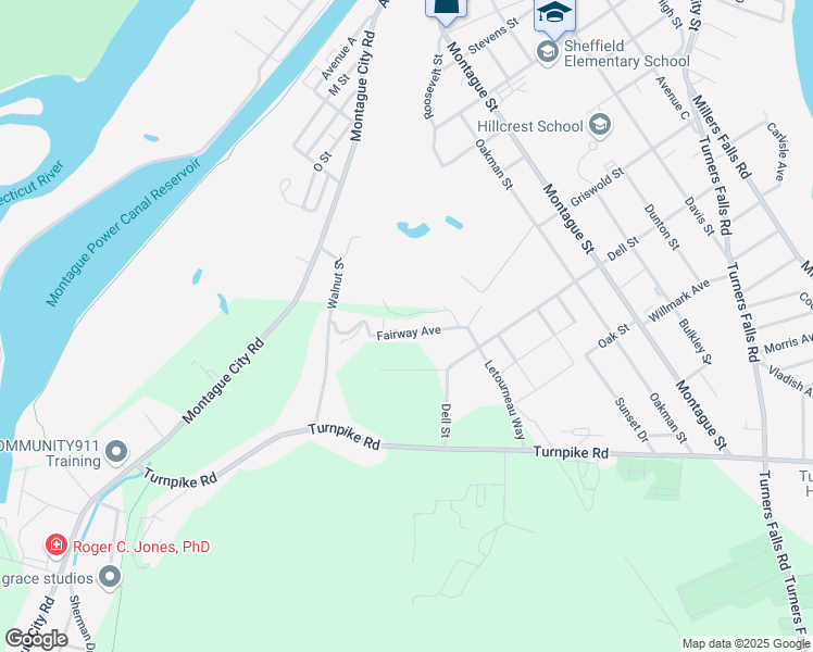 map of restaurants, bars, coffee shops, grocery stores, and more near 259-605 Fairway Avenue in Montague