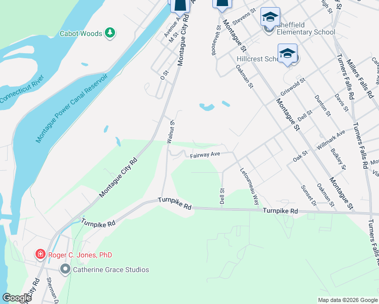 map of restaurants, bars, coffee shops, grocery stores, and more near 259-605 Fairway Avenue in Montague