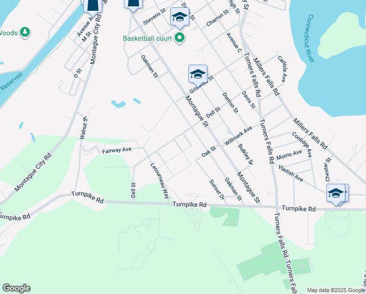 map of restaurants, bars, coffee shops, grocery stores, and more near 5 Ivy Street in Montague
