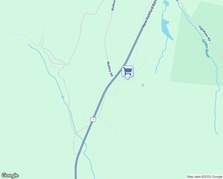 map of restaurants, bars, coffee shops, grocery stores, and more near 94 U.S. 7 in New Ashford