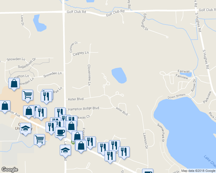 map of restaurants, bars, coffee shops, grocery stores, and more near 467 Lilly View Court in Howell