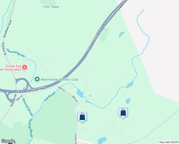 map of restaurants, bars, coffee shops, grocery stores, and more near 21 Forest Lane in Manchester-by-the-Sea