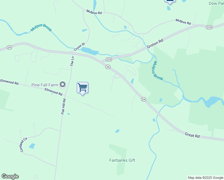 map of restaurants, bars, coffee shops, grocery stores, and more near Fairland Avenue in Lunenburg