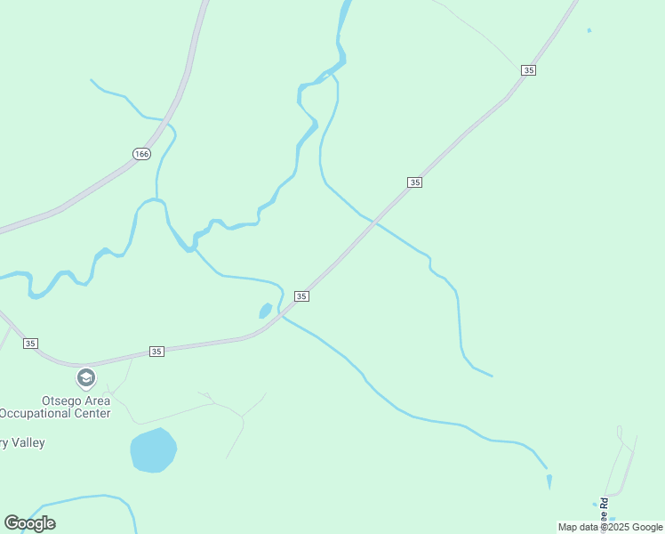 map of restaurants, bars, coffee shops, grocery stores, and more near County Highway 35 in Otsego County