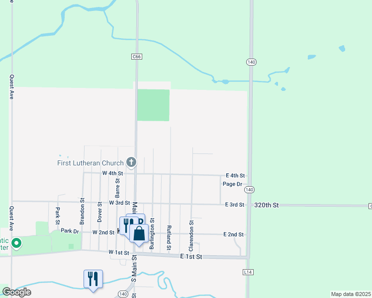 map of restaurants, bars, coffee shops, grocery stores, and more near 498 Clarendon Street in Kingsley