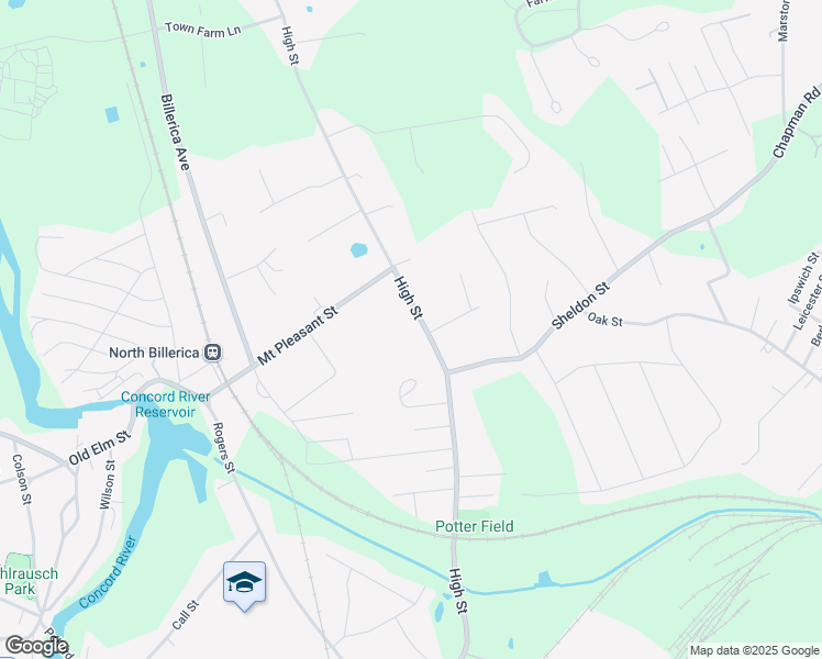 map of restaurants, bars, coffee shops, grocery stores, and more near 156 High Street in Billerica