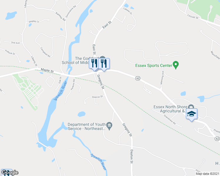 map of restaurants, bars, coffee shops, grocery stores, and more near Rail Bed in Middleton