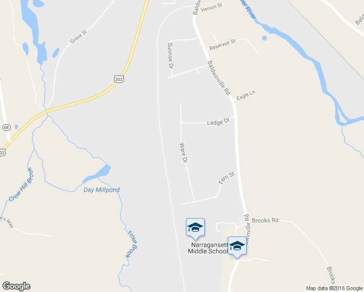 map of restaurants, bars, coffee shops, grocery stores, and more near Ware Drive in Templeton