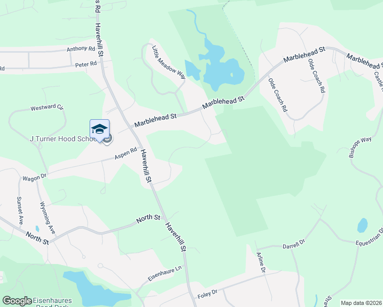 map of restaurants, bars, coffee shops, grocery stores, and more near 17 Charles Street in North Reading