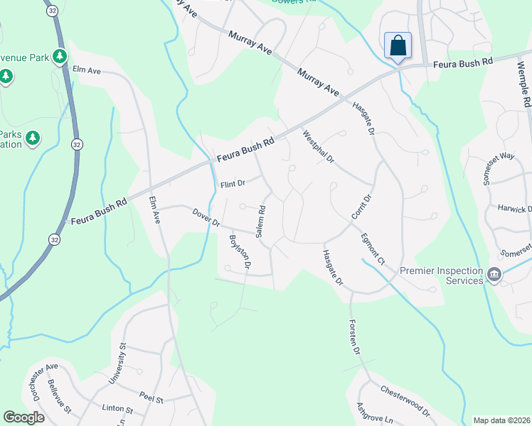 map of restaurants, bars, coffee shops, grocery stores, and more near 3 Dover Drive in Delmar
