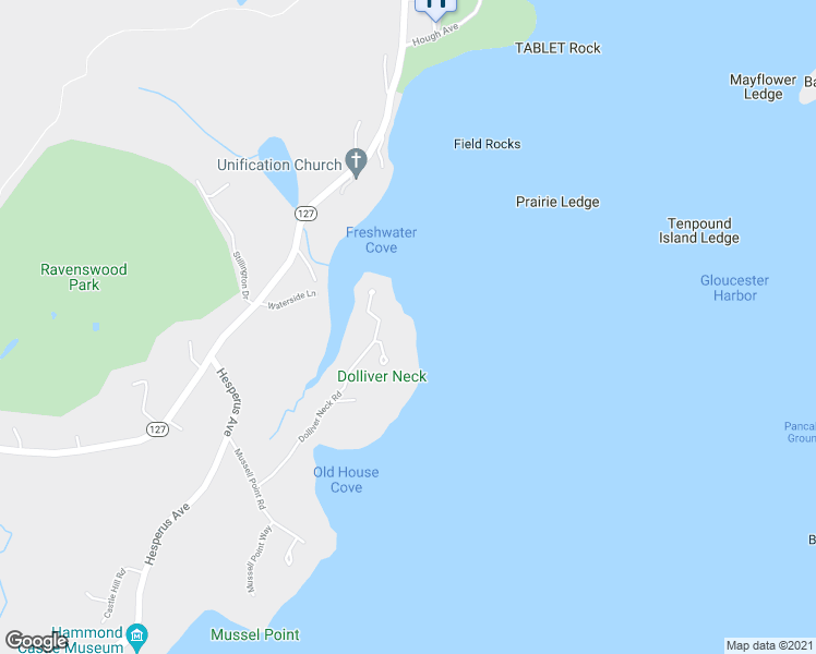map of restaurants, bars, coffee shops, grocery stores, and more near 69R Dolliver Neck Road in Gloucester