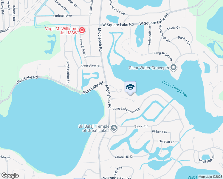 map of restaurants, bars, coffee shops, grocery stores, and more near 2943 Long Ridge Court in West Bloomfield Township