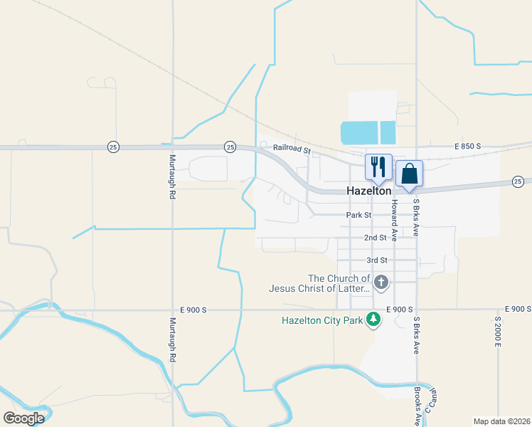 map of restaurants, bars, coffee shops, grocery stores, and more near 870 Marion Drive in Hazelton