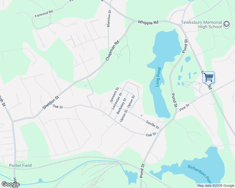 map of restaurants, bars, coffee shops, grocery stores, and more near 145 Ipswich Street in Tewksbury