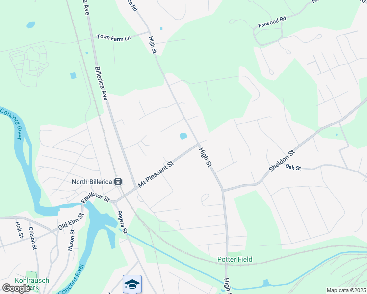 map of restaurants, bars, coffee shops, grocery stores, and more near 48 Mount Pleasant Street in Billerica